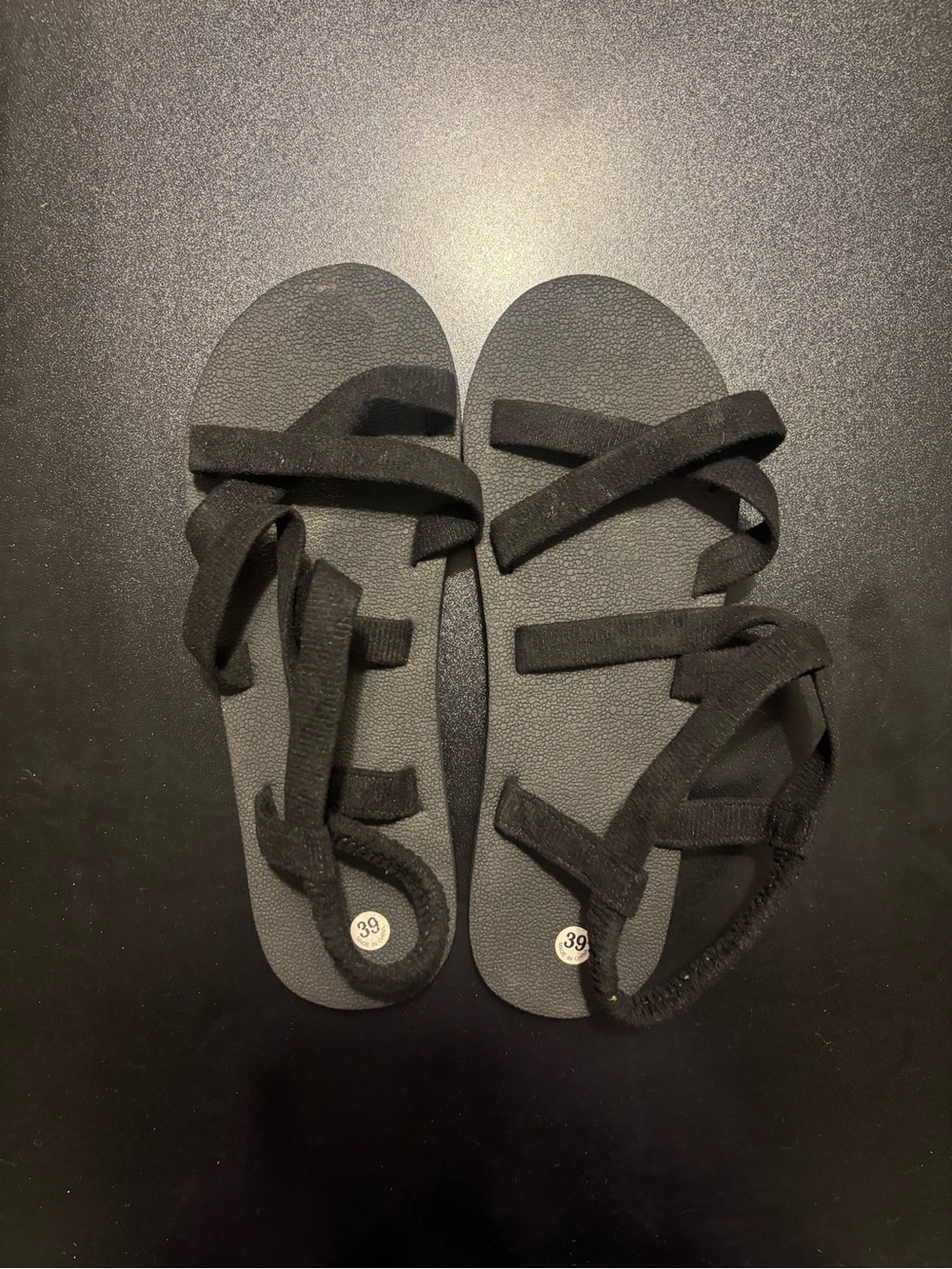 Women's Black Strappy Sandals with Straps